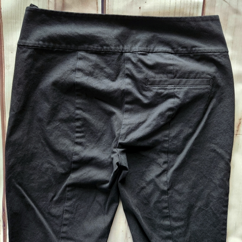 Eileen Fisher Organic Cotton Stretch Cropped Ankle Trouser Pant Black, Size S - Picture 6 of 9